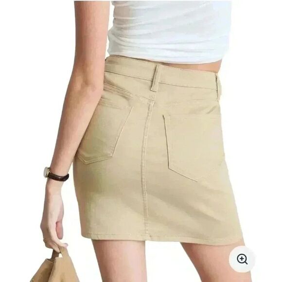 Aeropostale Women's Tan Cotton/Spandex High Rise Mini Skirt NEW - Picture 2 of 13